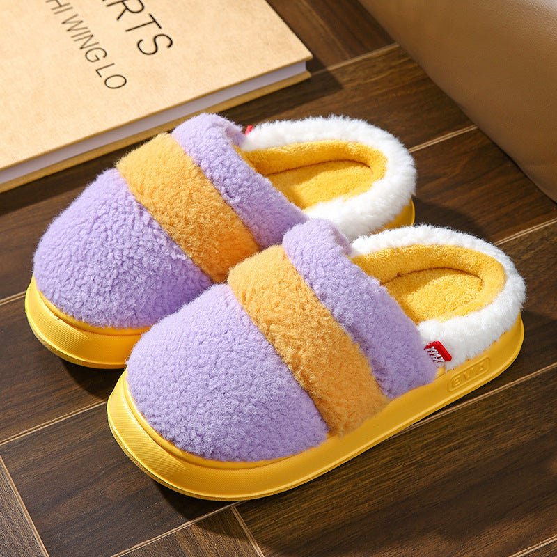 Wholesale warm non-slip autumn and winter indoor home furnishing feeling fur slippers